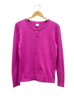 A New Day Cardigan Pink Heather Size L Large Cotton Nylon Spandex